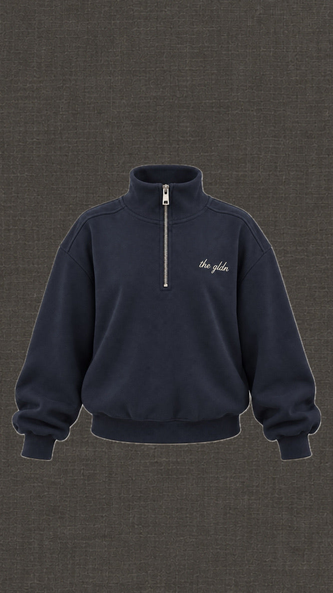 Quarter-zip Mockneck - Ink