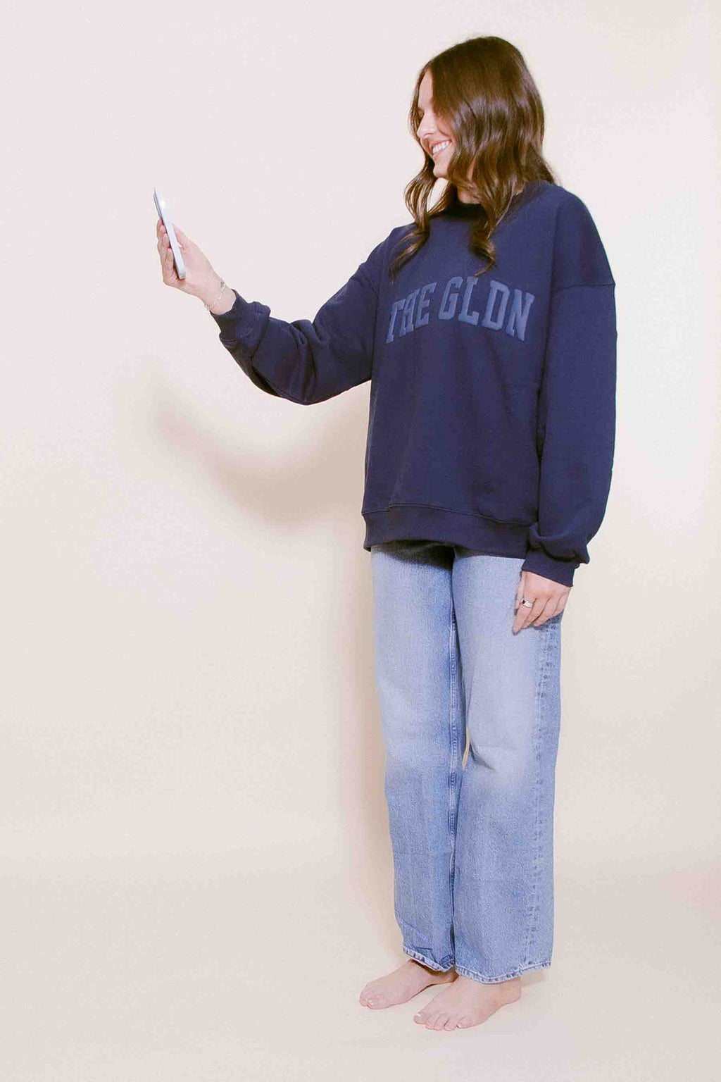 Fleece Mockneck - Navy