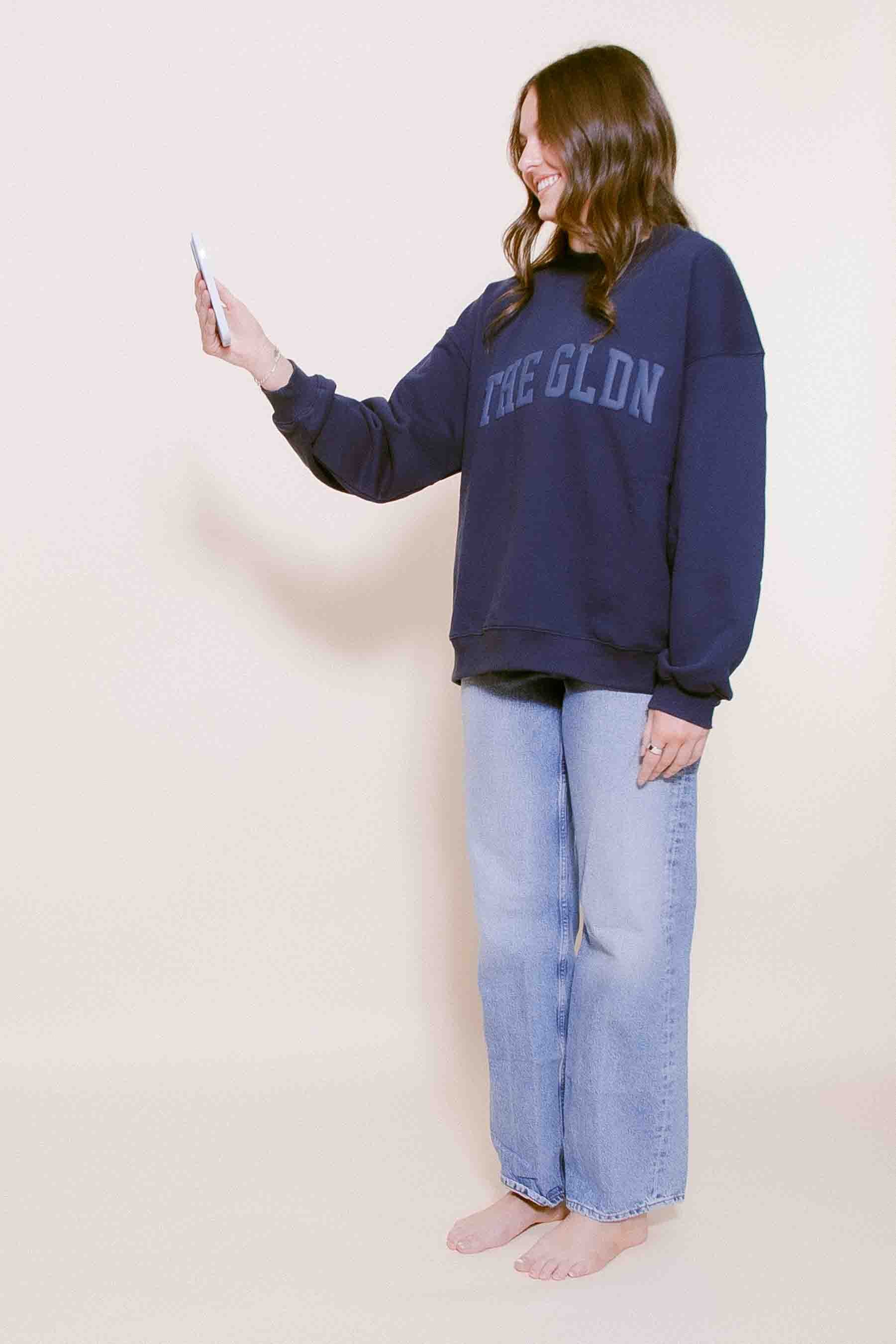 Fleece Mockneck - Navy